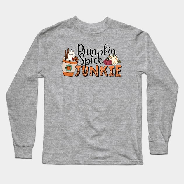 Pumpkin Spice Junkie Long Sleeve T-Shirt by CB Creative Images